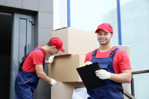 Commercial moving team preparing an office relocation in Twickenham