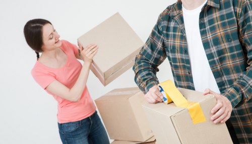 Removal van service loading furniture in Twickenham