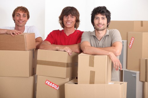 Twickenham movers using safety equipment during a careful relocation