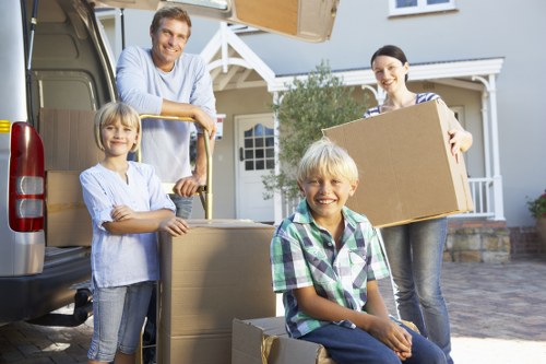 Business furniture and IT equipment prepared for office relocation