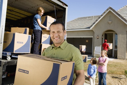 Moving truck helping with a residential relocation near Twickenham